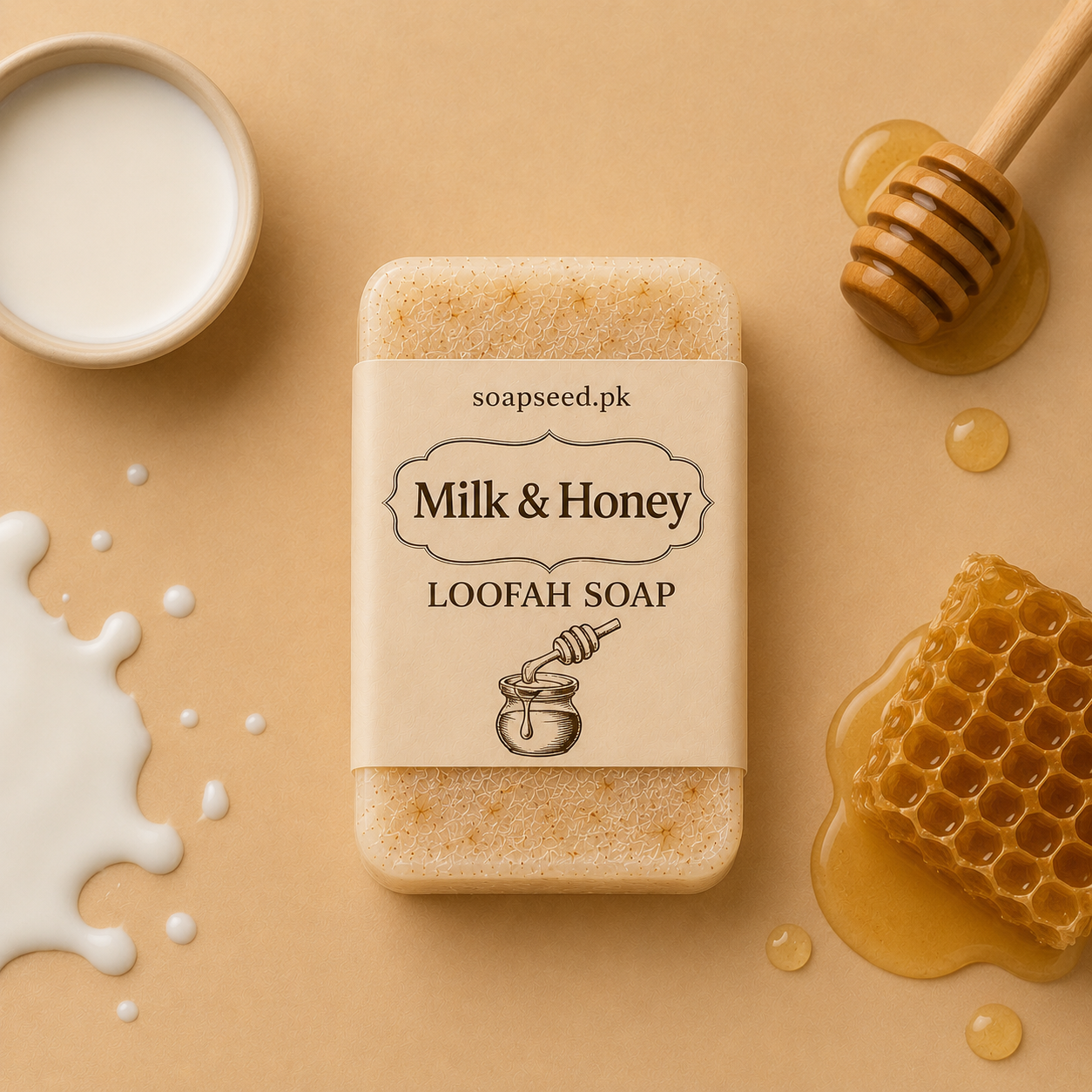 Milk and honey Loofah Soap